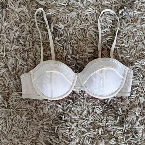 white triangl bathing suit top